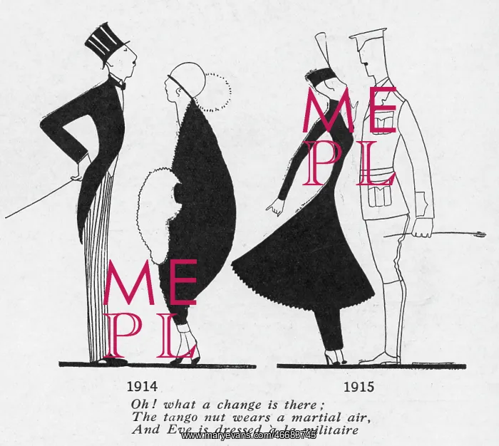 : Changes in fashion between 1914 and 1915 by Fish : Changes in fashion between 1914 and 1915 by Fish