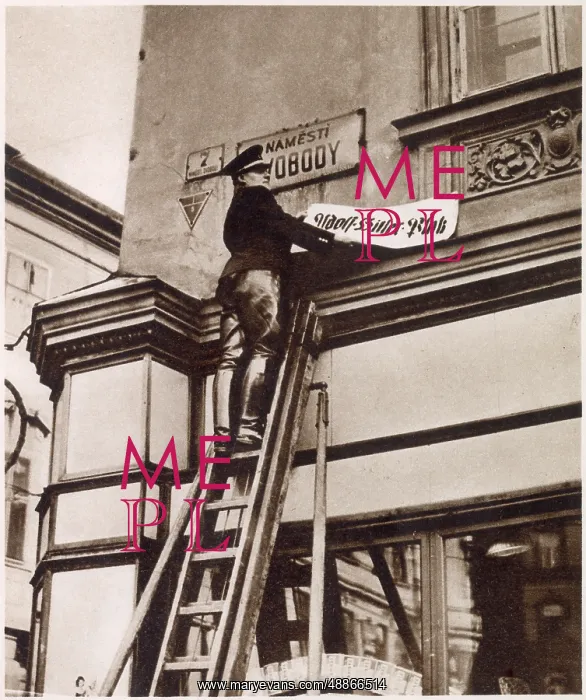 : Changing the name of a street in occupied Czech 1939 : Changing the name of a street in occupied Czech 1939