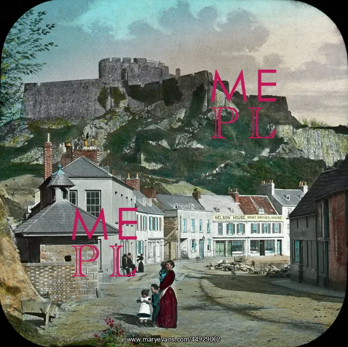 : The Channel Islands - Castle from Village : The Channel Islands - Castle from Village