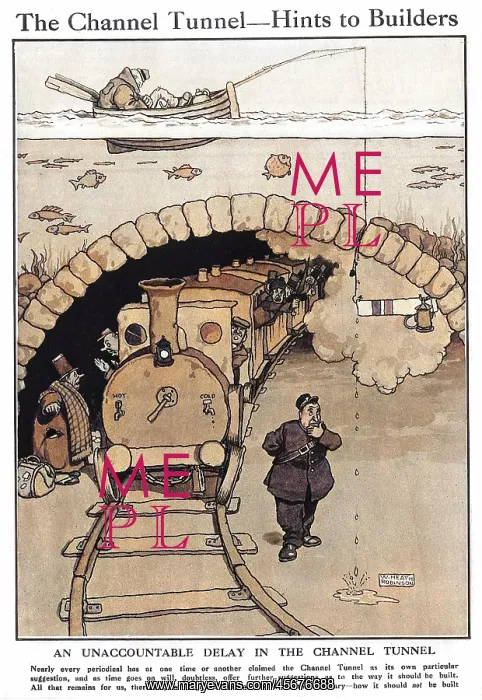 : The Channel Tunnel - hints to builders, Heath Robinson : The Channel Tunnel - hints to builders, Heath Robinson