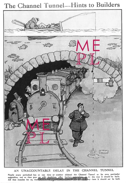 : The Channel Tunnel - hints to builders, Heath Robinson : The Channel Tunnel - hints to builders, Heath Robinson