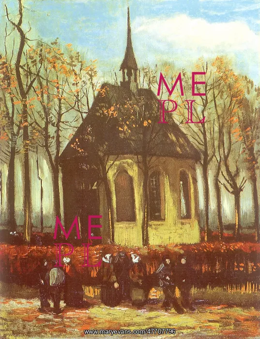 : Chapel and Churchgoers, by Van Gogh : Chapel and Churchgoers, by Van Gogh