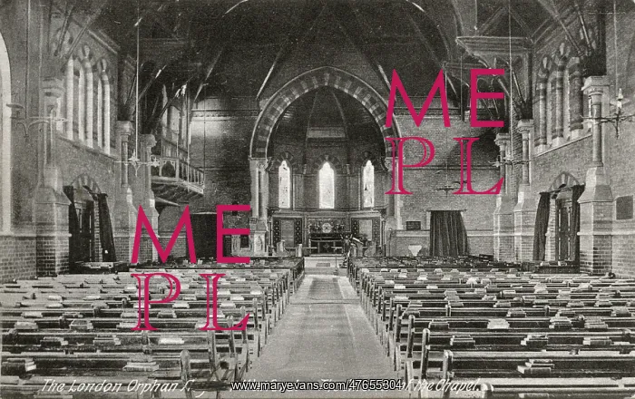 : Chapel interior, London Orphan Asylum, Watford, Hertfordshir : Chapel interior, London Orphan Asylum, Watford, Hertfordshir