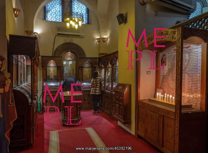 : Chapel, Orthodox Church of St Barbara, Coptic Cairo, Egypt : Chapel, Orthodox Church of St Barbara, Coptic Cairo, Egypt