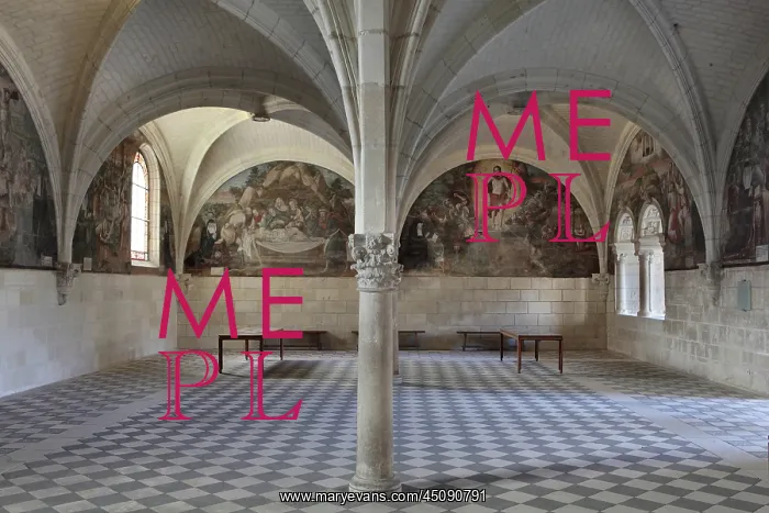 : Chapter House, Fontevraud Abbey, Loire Valley, France : Chapter House, Fontevraud Abbey, Loire Valley, France