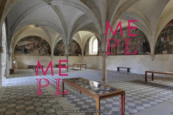 : Chapter House, Fontevraud Abbey, Loire Valley, France : Chapter House, Fontevraud Abbey, Loire Valley, France