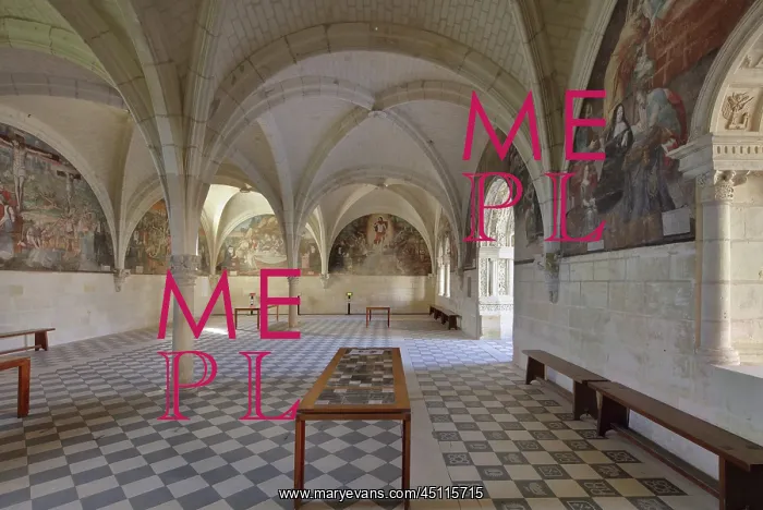 : Chapter House, Fontevraud Abbey, Loire Valley, France : Chapter House, Fontevraud Abbey, Loire Valley, France