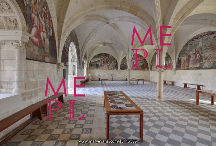 : Chapter House, Fontevraud Abbey, Loire Valley, France : Chapter House, Fontevraud Abbey, Loire Valley, France