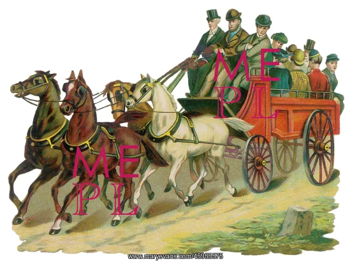 : Charabanc Scrap - 19th century : Charabanc Scrap - 19th century