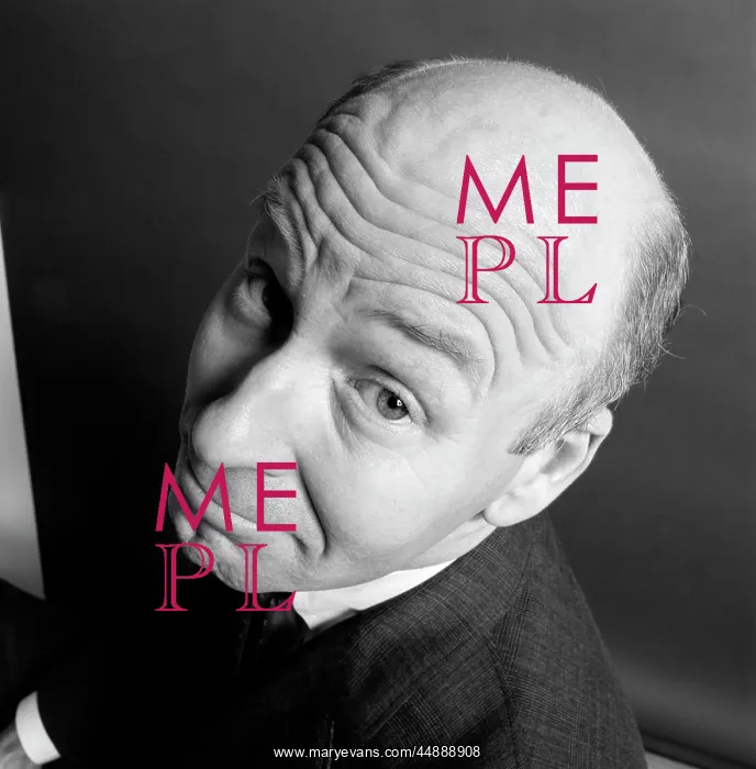 : Character Bald Man Looking Up : Character Bald Man Looking Up