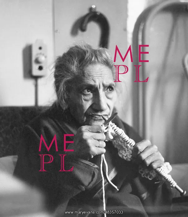 : Characterful old lady with her knitting : Characterful old lady with her knitting