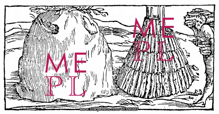 : Charcoal burning: Building pyramid of wood (right) : Charcoal burning: Building pyramid of wood (right)