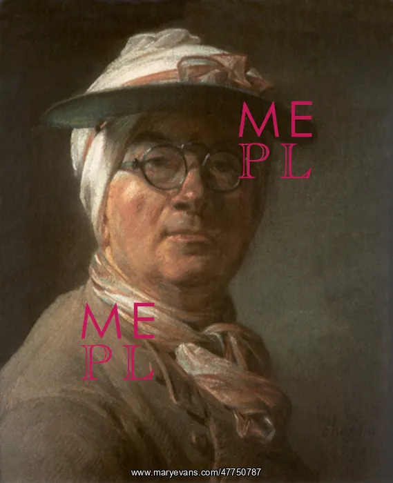 : Chardin, self-portrait with eyeshade : Chardin, self-portrait with eyeshade