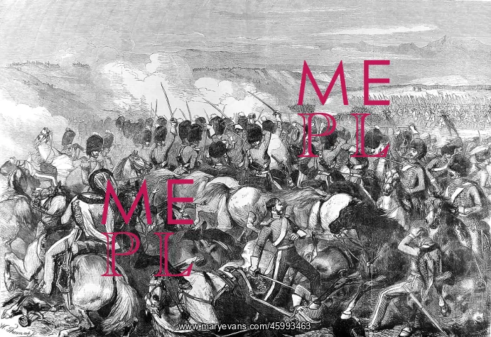 : Charge of the Scots Greys at the Battle of Balaklava 1854 : Charge of the Scots Greys at the Battle of Balaklava 1854