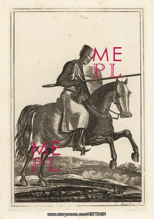 : Charging knight of the 12th and 13th century : Charging knight of the 12th and 13th century