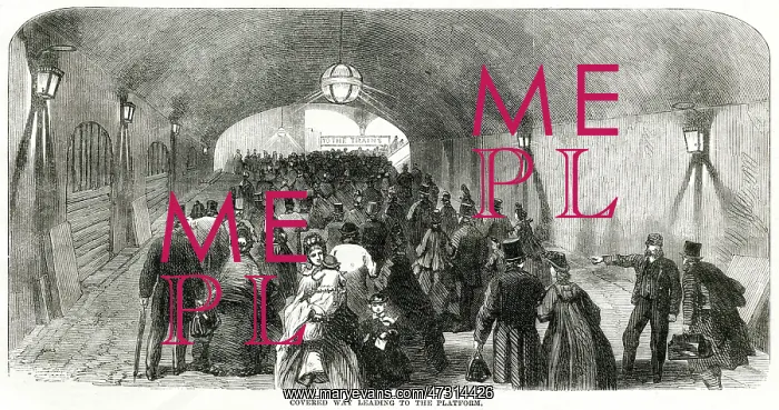 : Charing Cross, covered way leading to platform 1864 : Charing Cross, covered way leading to platform 1864