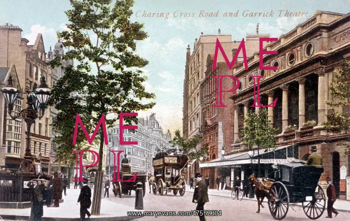 : Charing Cross Road and the Garrick Theatre : Charing Cross Road and the Garrick Theatre
