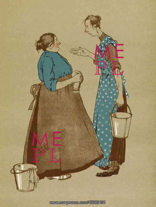 : Two charladies chatting, WW1 : Two charladies chatting, WW1