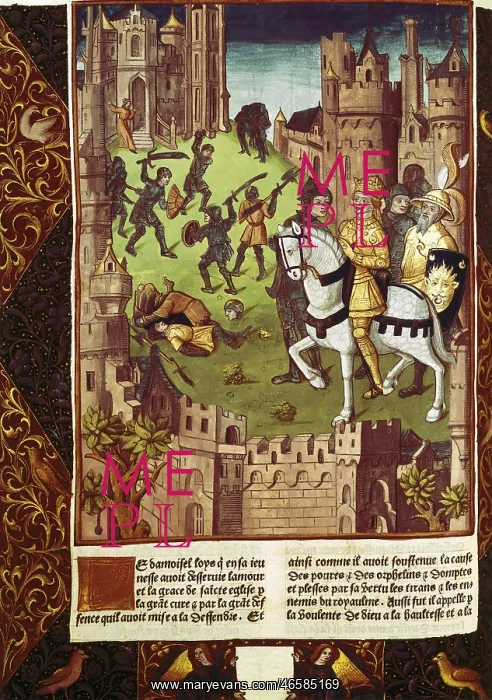 : Charlemagne fighting against the Saracens to : Charlemagne fighting against the Saracens to