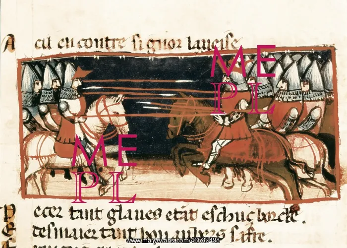 : Charlemagne guides his knights against the enemy : Charlemagne guides his knights against the enemy