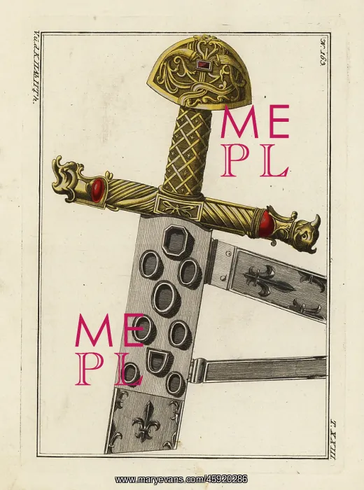 : Charlemagne's sword, sheath and hilt : Charlemagne's sword, sheath and hilt