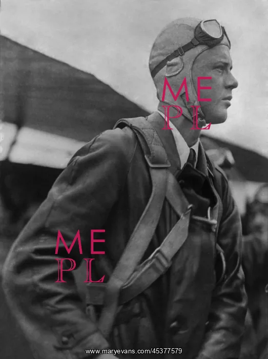 : Charles A. Lindbergh in a flight suit and : Charles A. Lindbergh in a flight suit and