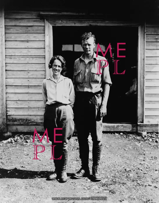 : Charles and Anne Morrow Lindbergh, standing ? : Charles and Anne Morrow Lindbergh, standing ?