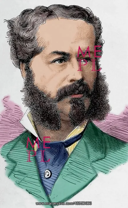 : Charles Auguste Heriot (1825-1879). French businessman. Engr : Charles Auguste Heriot (1825-1879). French businessman. Engr