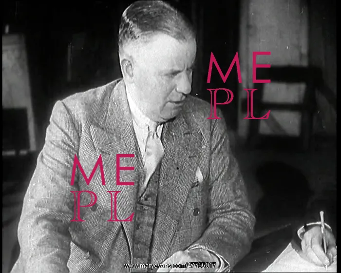 : Charles B Cochran Sitting at a Table : Charles B Cochran Sitting at a Table