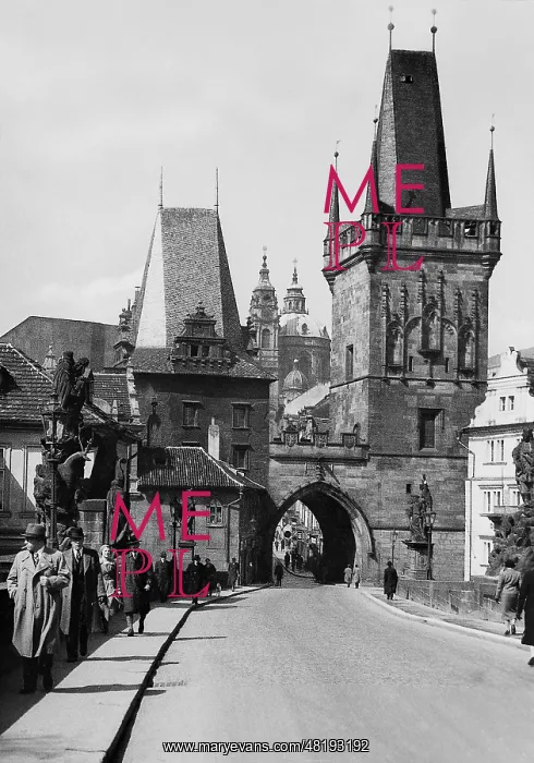 : The Charles Bridge in Prague, 1936 : The Charles Bridge in Prague, 1936