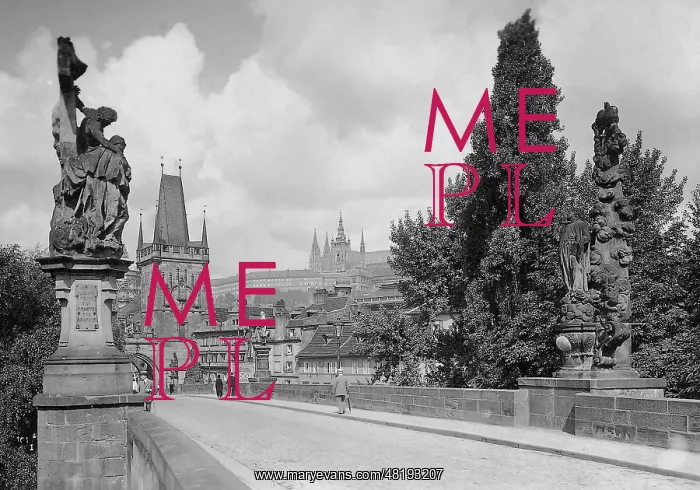 : The Charles Bridge in Prague, 1936 : The Charles Bridge in Prague, 1936