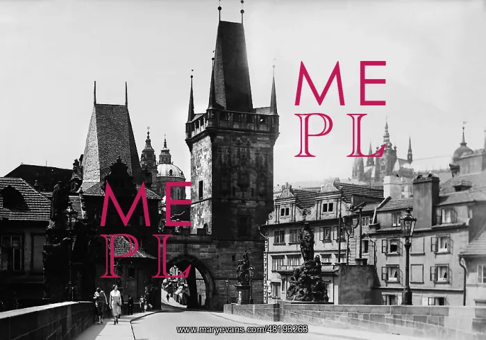 : The Charles Bridge in Prague, 1939 : The Charles Bridge in Prague, 1939