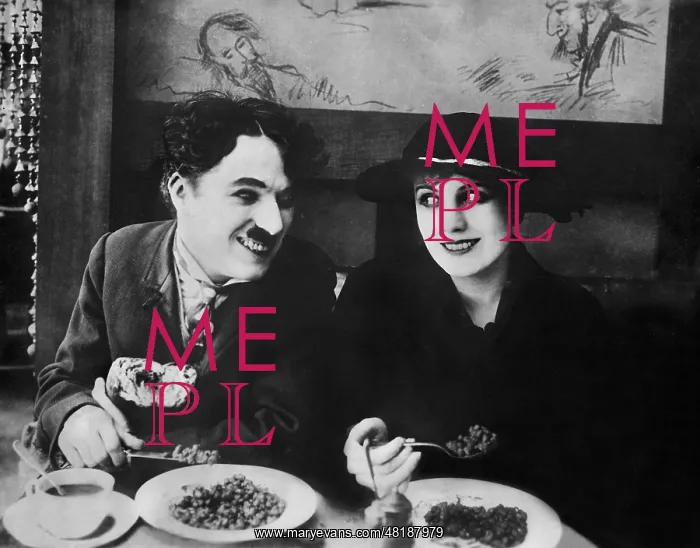: Charles Chaplin and Edna Purviance in The Immigrant, 1916 : Charles Chaplin and Edna Purviance in The Immigrant, 1916
