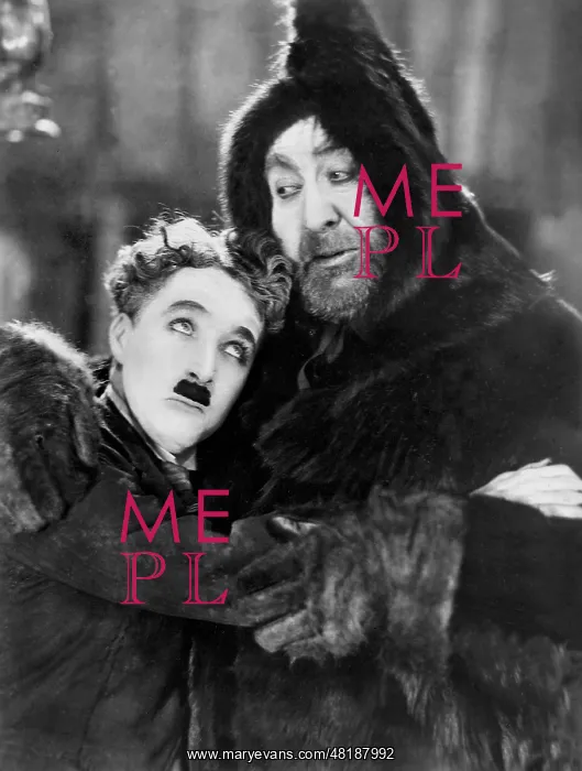 : Charles Chaplin and Mack Swain in The Gold Rush, 1925 : Charles Chaplin and Mack Swain in The Gold Rush, 1925