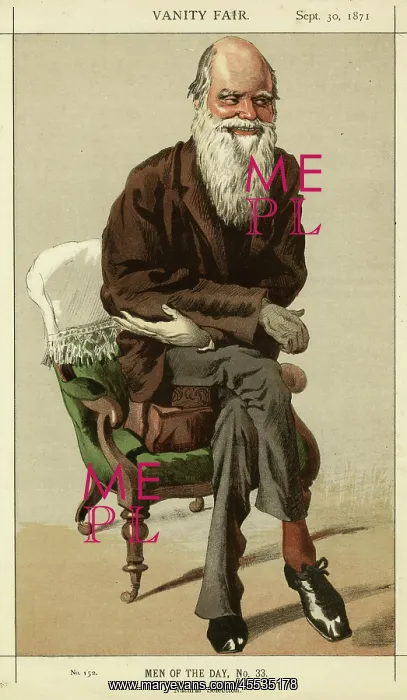 : Charles Darwin, caricatured in Vanity Fair : Charles Darwin, caricatured in Vanity Fair