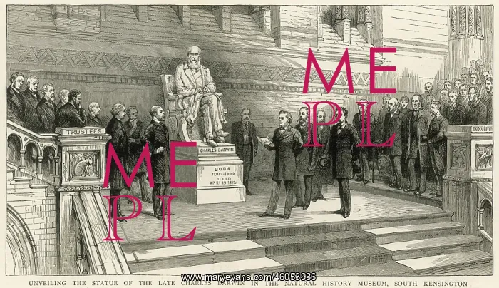 : Charles Darwin statue unveiled, 1885 : Charles Darwin statue unveiled, 1885