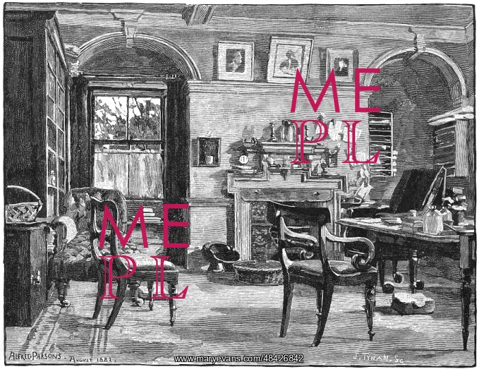  : Charles Darwin's (1809-1882) study at Down House