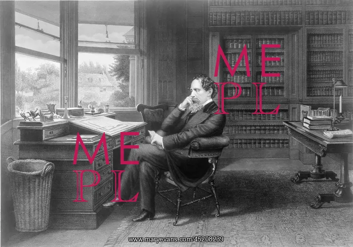 : Charles Dickens (1812-1870) in his study ? : Charles Dickens (1812-1870) in his study ?