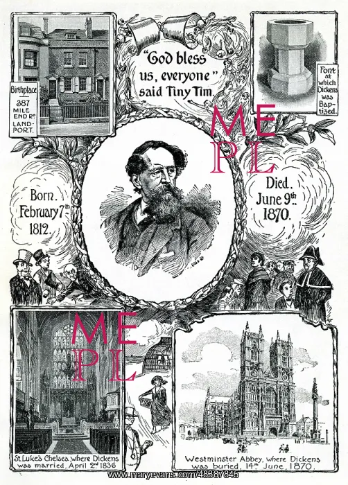 : Charles Dickens, places of birth, baptism, marriage, burial : Charles Dickens, places of birth, baptism, marriage, burial