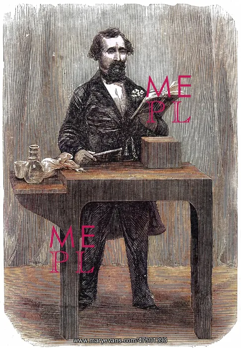 : Charles Dickens reading to an audience : Charles Dickens reading to an audience