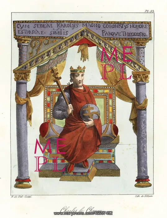 : Charles EA a'nEA a'n, or Charles the Bald, on the throne : Charles EA a'nEA a'n, or Charles the Bald, on the throne