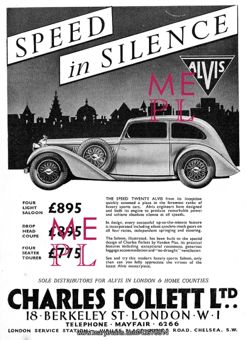 : Charles Follett - Alvis Speed Twenty : Charles Follett - Alvis Speed Twenty
