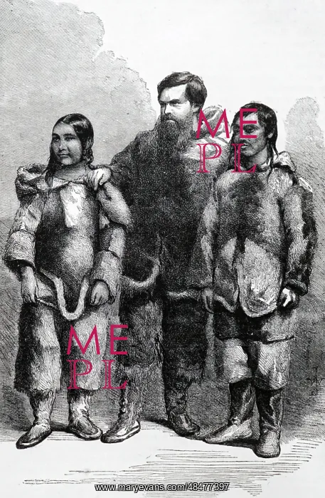 : Charles Francis Hall, Arctic explorer shown with : Charles Francis Hall, Arctic explorer shown with