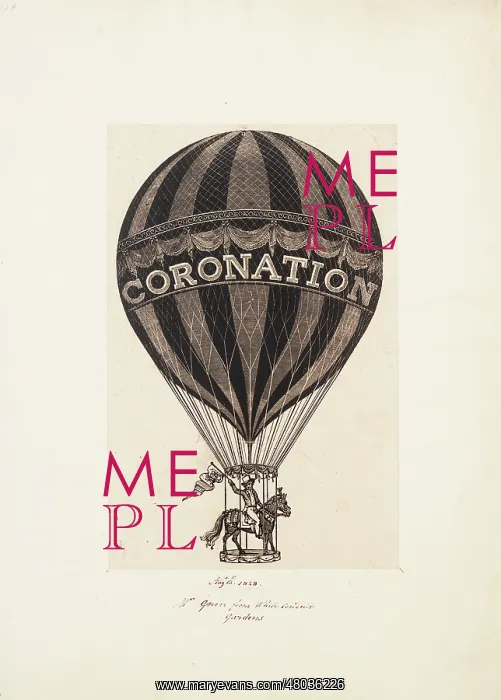 : Charles Green in the Coronation Balloon : Charles Green in the Coronation Balloon