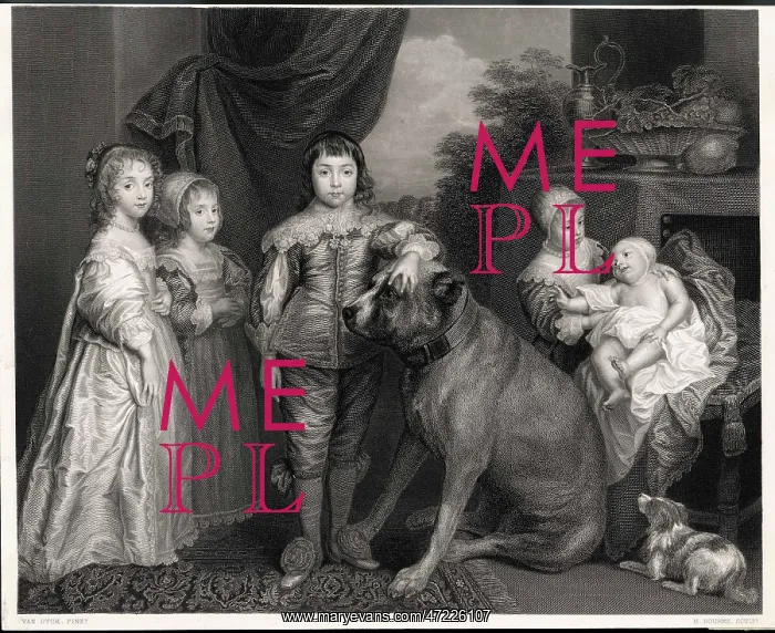 : CHARLES I FIVE CHILDREN : CHARLES I FIVE CHILDREN