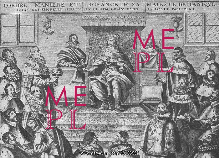 : Charles I of England on the throne in the House : Charles I of England on the throne in the House