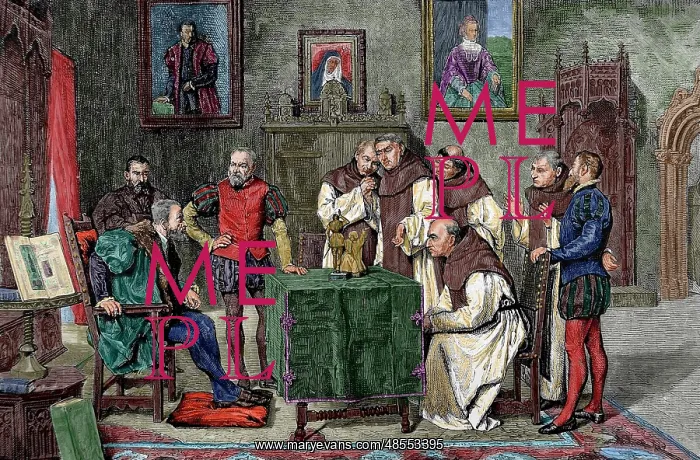 : Charles I of Spain (1500-1558) at Yuste, Engraving. Colored : Charles I of Spain (1500-1558) at Yuste, Engraving. Colored