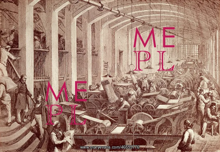 : Charles Laure's printing press. View of the machines : Charles Laure's printing press. View of the machines