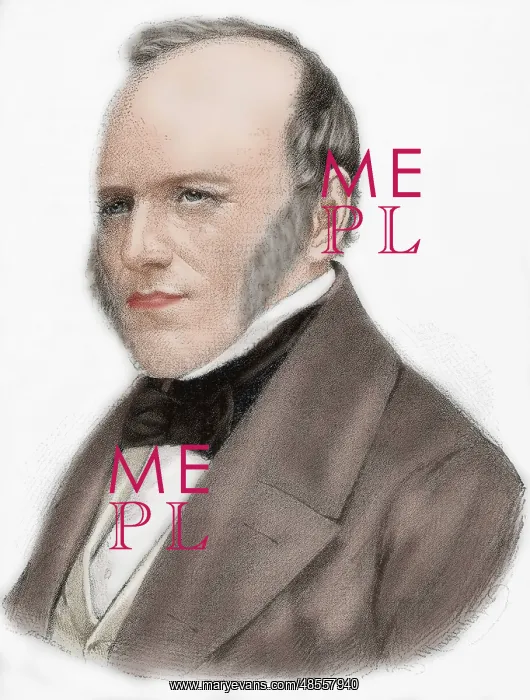 : Charles Lyell (1797-1875). Engraving. Colored : Charles Lyell (1797-1875). Engraving. Colored