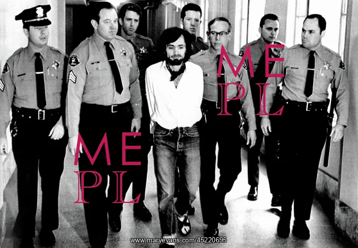 : Charles Manson, 1971, being led away in ? : Charles Manson, 1971, being led away in ?